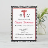 エレガントナース退職パーティの招待状 招待状 (スタンド正面)