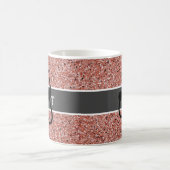 エレガントナースRNバラ金ゴールドグリッターパーソナライズされた コーヒーマグカップ (中央)