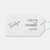 エレガントニュートラル・ライン・ア結婚ート ギフトタグ (正面(横))