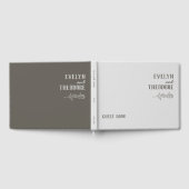 エレガントニュートラル・ライン・ア結婚ート ゲストブック (全面)