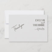 エレガントニュートラル・ライン・ア結婚ート サンキューカード (正面)