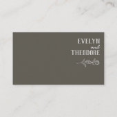 エレガントニュートラル・ライン・ア結婚ート プレイスカード (裏面)