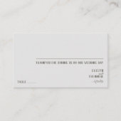 エレガントニュートラル・ライン・ア結婚ート プレイスカード (正面)