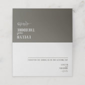 エレガントニュートラル・ライン・ア結婚ート プレイスカード (外部開封)