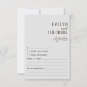 エレガントニュートラル・ライン・ア結婚ート 出欠カード (正面)