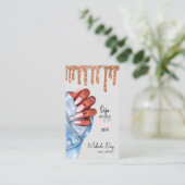 エレガントネイルアーティストデザイナサロングリッターグレー 名刺 (スタンド正面)