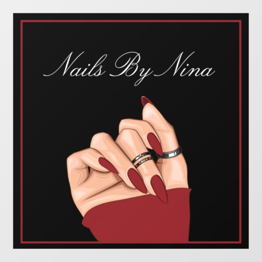 エレガントネイルアーティスト美しいサロン促進 ウィンドウサイン (シート)