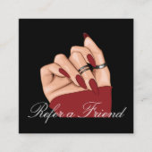 エレガントネイルアーティスト美しいサロン紹介カード 紹介カード (正面)