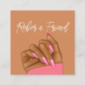 エレガントネイルアーティスト美しいサロン紹介カード 紹介カード (正面)