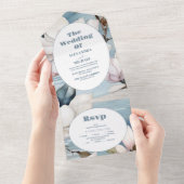 エレガントノリア結婚ス オールインワン招待状 (貼ってはがせる)