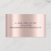 エレガントハイヒールブラックバラグリッターバラ金ゴールド 名刺 (裏面)