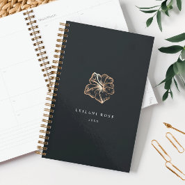 エレガントハイビスカスパーソナライズされた花 プランナー手帳