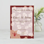 エレガントハイビスカスフラワーカスタム 招待状 (スタンド正面)