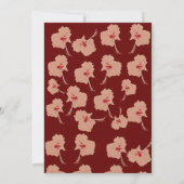 エレガントハイビスカスフラワーカスタム 招待状 (裏面)