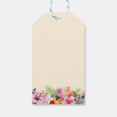 エレガントハイビスカスフラワートロピカル結婚フローラ ギフトタグ (裏面)
