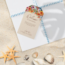 エレガントハイビスカスフラワートロピカル結婚フローラ ギフトタグ