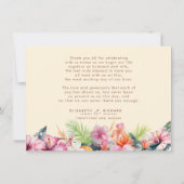 エレガントハイビスカスフラワートロピカル結婚フローラ サンキューカード (裏面)