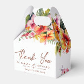 エレガントハイビスカスフラワートロピカル結婚フローラ フェイバーボックス (裏面サイド)