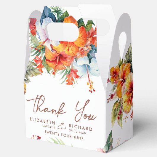 エレガントハイビスカスフラワートロピカル結婚フローラ フェイバーボックス (オープン)