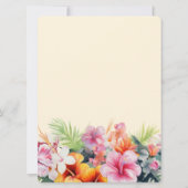 エレガントハイビスカスフラワートロピカル結婚フローラ 招待状 (裏面)