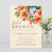 エレガントハイビスカスフラワートロピカル結婚フローラ 招待状 (スタンド正面)