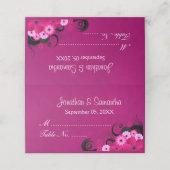 エレガントハイビスカスフローラ暗色明るい赤紫色折り畳みテーブル プレイスカード (外部開封)