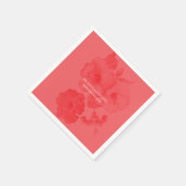 エレガントハイビスカス結婚ズ スタンダードカクテルナプキン (角)