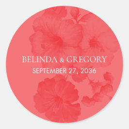 エレガントハイビスカス結婚ズ ラウンドシール