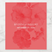 エレガントハイビスカス結婚ズ ワインラベル (シングルラベル)