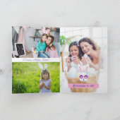 エレガントハッピーイースターの家族の写真 カード (内部)