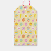 エレガントハッピーイースター絵を描エッグソフトイエロー ギフトタグ (裏面)