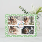 エレガントハッピーイースター耳エッグ家族の写真 シーズンカード (スタンド正面)