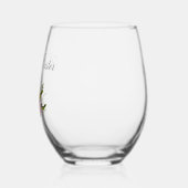 エレガントハッピーイースター装飾卵 ステムなしワイングラス (左)