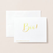 エレガントハッピーハローウィンブータイポグラフィ 箔カード (裏面封筒付き)