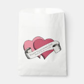 エレガントハッピーバレンタインデーピンクハート フェイバーバッグ (正面)