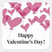エレガントハッピーバレンタインデー スクエアシール (正面)