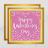 エレガントハッピーバレンタインデー | 金ゴールドとピンクヒート (正面/裏面)