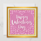 エレガントハッピーバレンタインデー | 金ゴールドとピンクヒート (正面)