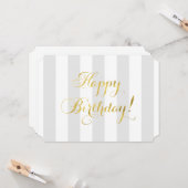 エレガントハッピーバースデー カード (正面/裏面インサイチュ)