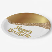 エレガントハッピーバースデー ペーパープレート (アングル)