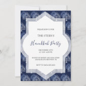 エレガントハヌカーパーティー（ユダヤ教）メノラーパターン 招待状 (正面)