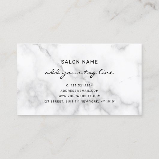 エレガントハモダンザース·ヘアスタイル 名刺 (裏面)