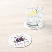 エレガントハロウィンの赤ちゃんシャワー感謝していユー ラウンドペーパーコースター (インサイチュ)