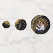 エレガントハロウィン結婚ズ&金ゴールドスカル紙吹雪 コンフェッティ (正面)