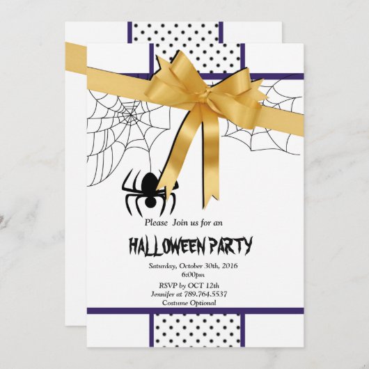 エレガントハローウィンパーティ 招待状 (正面/裏面)