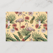 エレガントハワイアンフローラ黄ブライダルシャワー エンクロージャーカード (裏面)