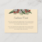 エレガントハワイアンフローラ黄ブライダルシャワー エンクロージャーカード (正面)