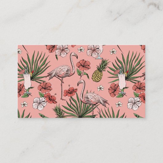 エレガントハワイアンブライダルシャワーフローラレシピ エンクロージャーカード (裏面)