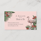 エレガントハワイアンブライダルシャワーフローラレシピ エンクロージャーカード (正面)