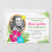 エレガントハワイアンルアウ(ハワイ式宴会)卒業写真 招待状 (正面)